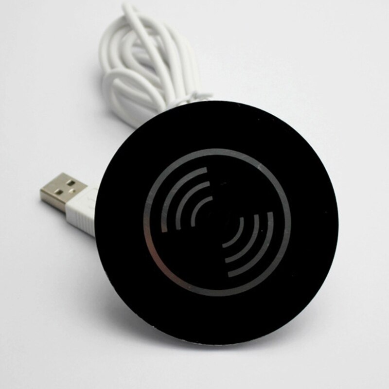 Embedded Desk Wireless Charger Headphone Wireless Charging Desktop Grommet Power Wireless Charging Pad 7.5/10W