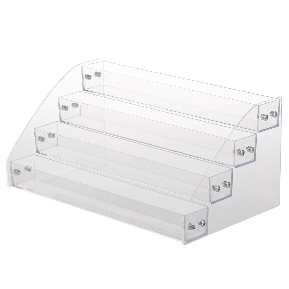 Klar akryl skønhed makeup neglelak opbevaring organisator rack display holder flerlags display stativ manicure værktøj: Fire lag