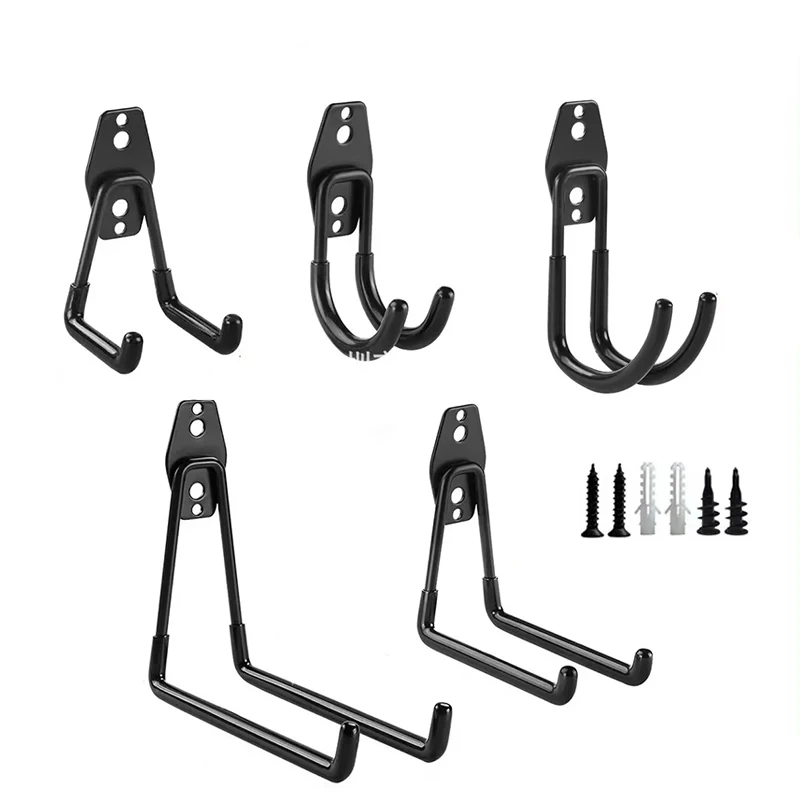 Crochet métallique robuste, organisateur de Garage, crochets de suspension de vélo muraux, crochet de rangement antidérapant pour échelles, outil de jardin