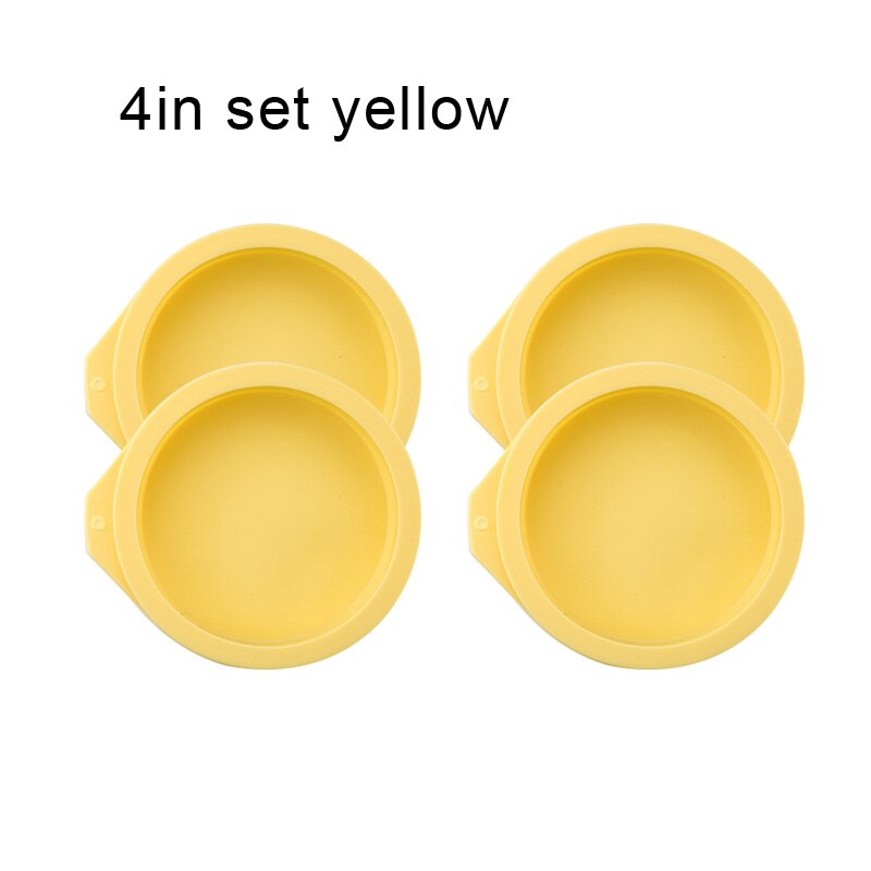 4/6/8Inch Siliconen Bakvorm Gelaagde Cakevorm Food Grade Siliconen Muffinvorm Cake Mousse Gereedschap keuken Cookie Bakvorm: 4in Y