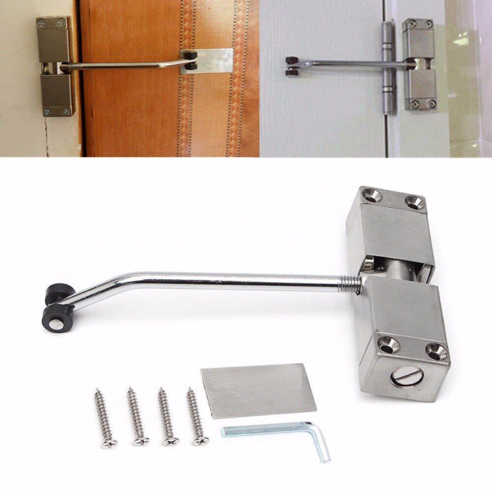 1pcs Simple Light Hydraulic Door Closer Spring Adjustable Door Closure Automatic Closing Fire Rated Door Hardware