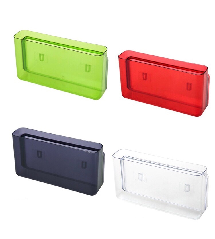 Aan de muur hangende make-up opberger zonder boren aan de muur gemonteerde pp plastic transparant stofdicht afstandsbediening opbergrek keukendoos