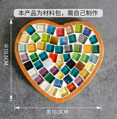 Bambus Herz Tasse Untersetzer Mosaik Untersetzer Tasse Matte Tischset Mosaik, Der eltern-Art DIY Handwerk Mosaik Werkzeug Bausatz: A