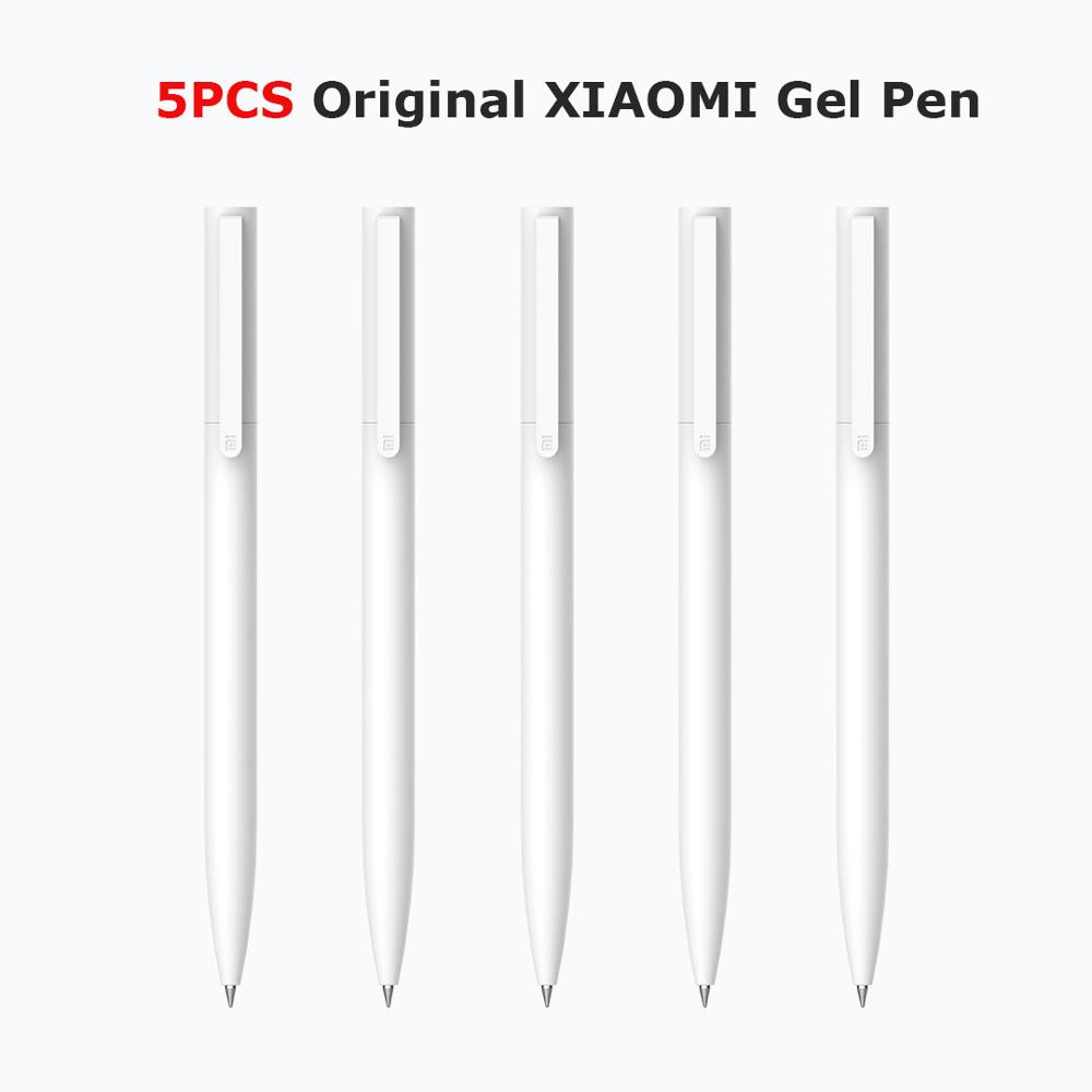 Original 10Pcs Xiaomi Gel Pen 0.5MM Sign Pen Pressed Out Core Writing MiKuni Japan Ink Smooth Signing Black/Blue Replacement Ink: Yellow