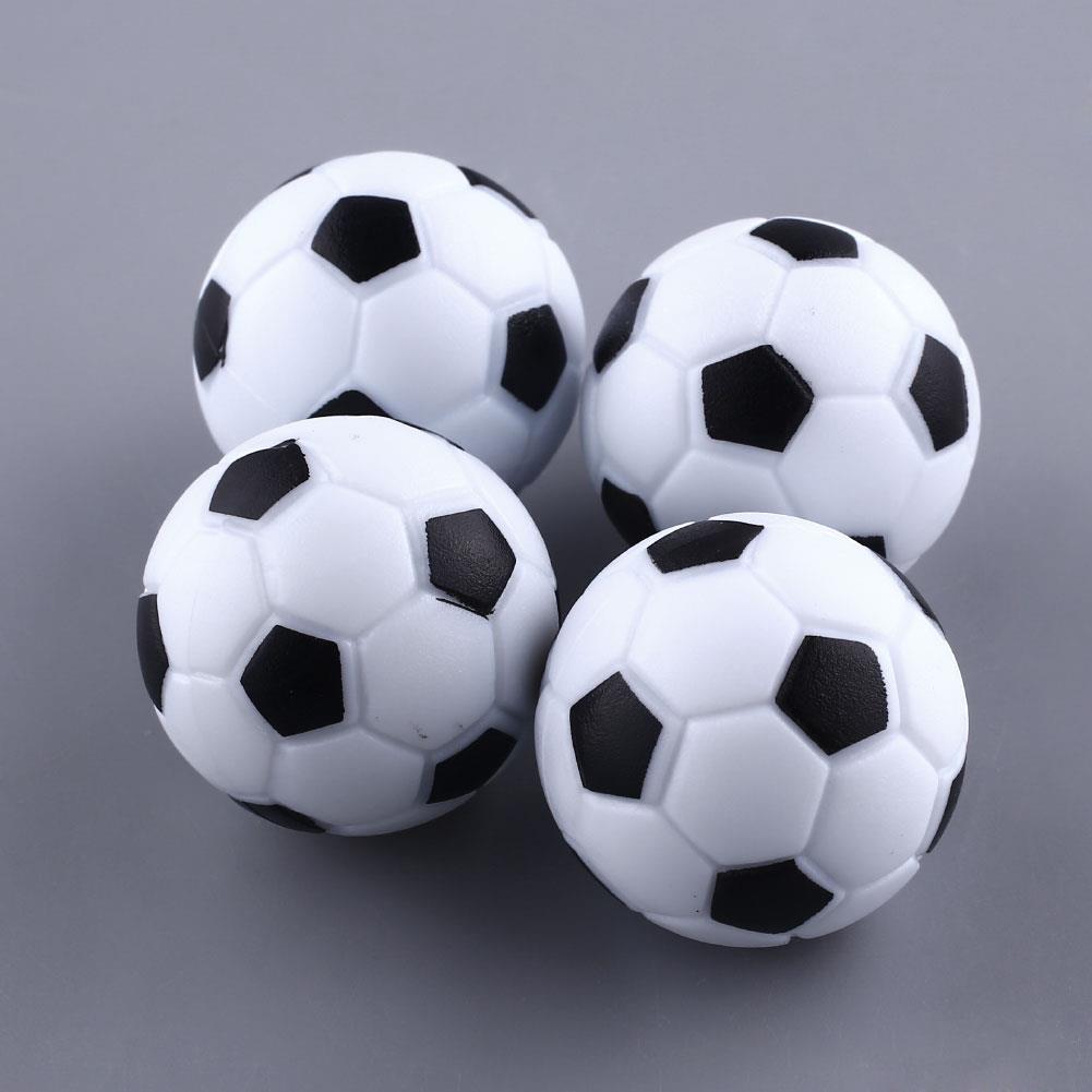 Plast 4 stk 32mm fotball bordball fotball fussball innendørs sort+hvit