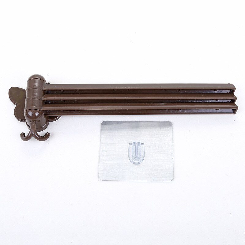 1pcs Plasic Towel Bar Rotating Towel Rack Bathroom Kitchen Wall-mounted Towel Rack Holder Hardware Accessory