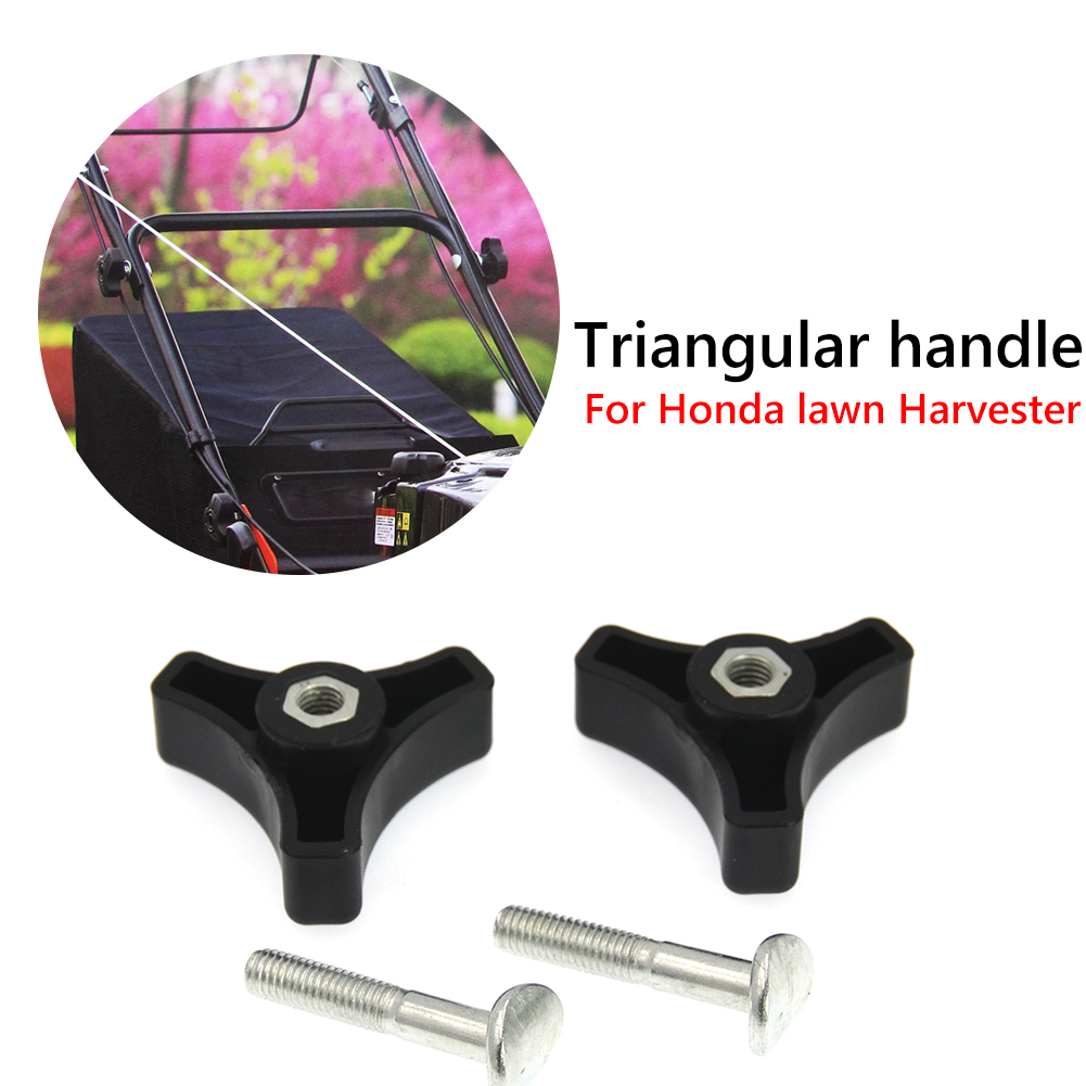 Black Lawn Machine Triangles Knob Handle Bolt Replacement Parts Handlebar Wheel Knob Bolt Nut Screw Bolt for Lawn Mower Machine