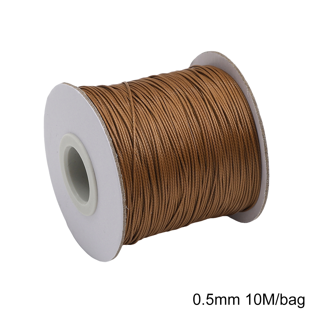 Cordão de algodão encerado coreano 0.5mm, fio encerado, colar, corda, contas para pulseira diy, descobertas de fabricação de jóias, 10 m/lote: Bege