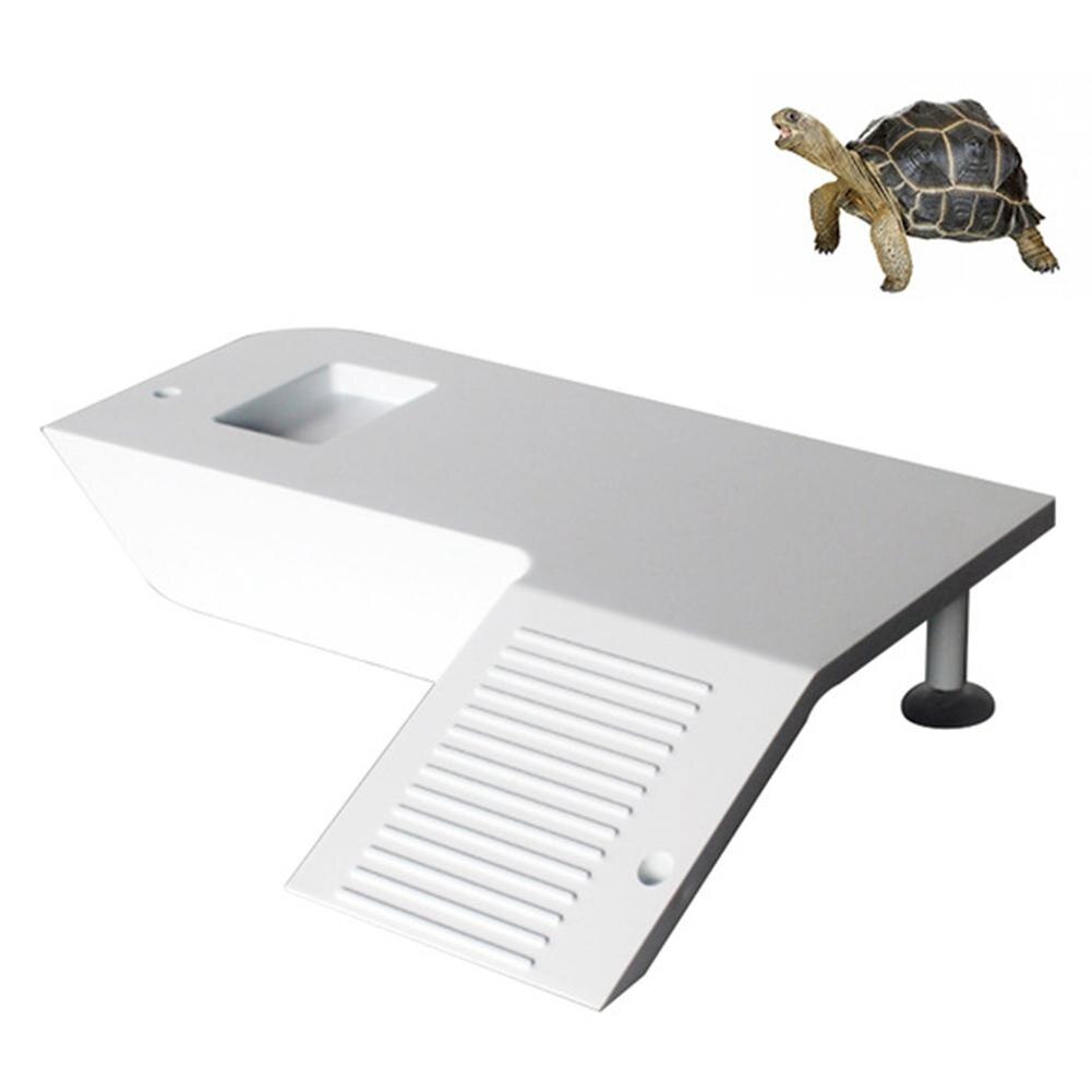 1PC Turtle Frog Floating Island Aquatic Pet Reptile Supplies Aquarium Ornament Turtle Pier Reptile Habitat: white