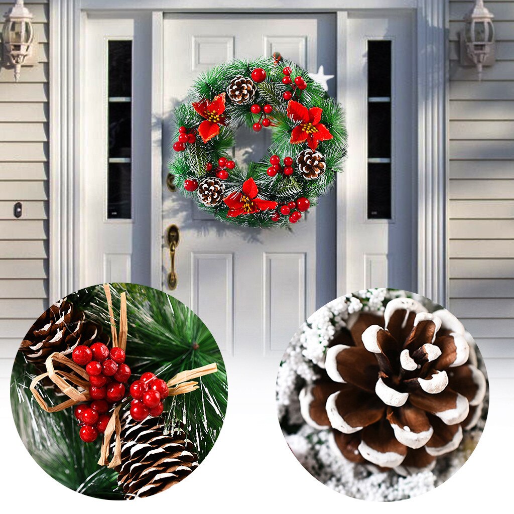 Weihnachten Kranz Dekorationen Leucht Elch Weihnachten Treeplants Hochzeit Dekorative Blumen Kränze Heimat Dekor #35