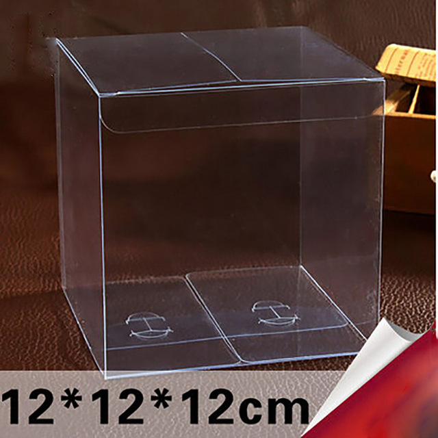 Different Sizes square Clear PVC Boxes Transparent Waterproof Box PVC Plastic Packaging Box For Souvenir/Candy/Toys 10pcs: 12x12x12cm