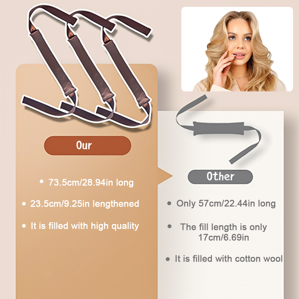 Bigoudi sans chaleur, rouleaux paresseux, tiges de curling sans chaleur, bande de sauna, bigoudis doux, boucles de sommeil de nuit, outils de coiffure, 3X