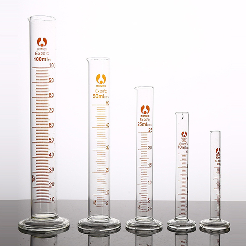 Profesjonalny, gruby szklany cylinder miarowy z podziałką, narzędzie robić laboratorium, 1 sztuka, 5 ml, 10 ml, 25 ml, 50 ml, 100 ml cylinder miarowy