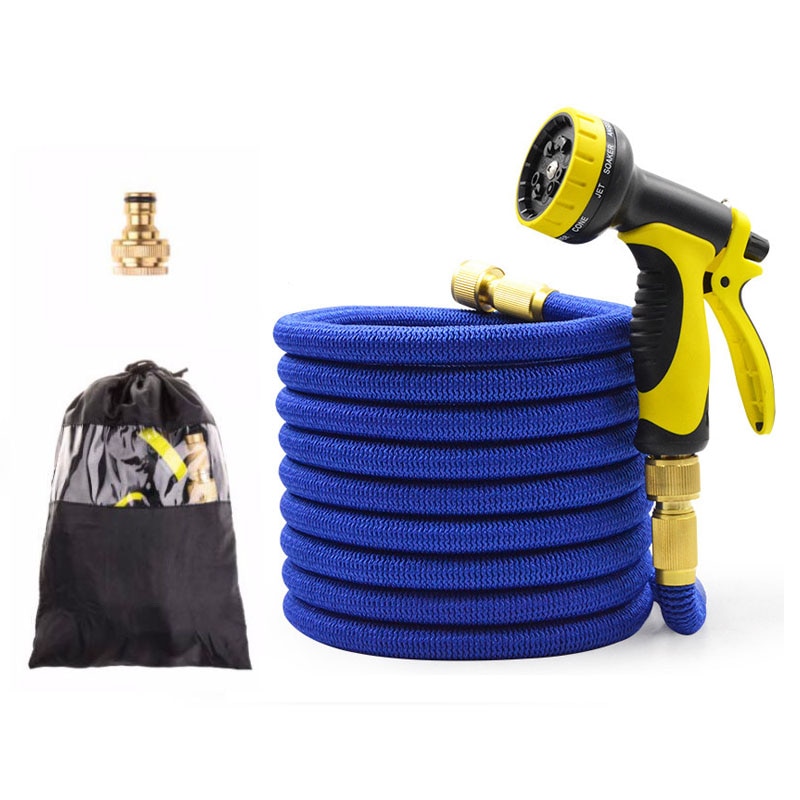 Extensible Garden Hose Magic Flexible jardin watering hose High Pressure Car Wash Spray Gun Nozzle gardening rubber Hoses 100FT