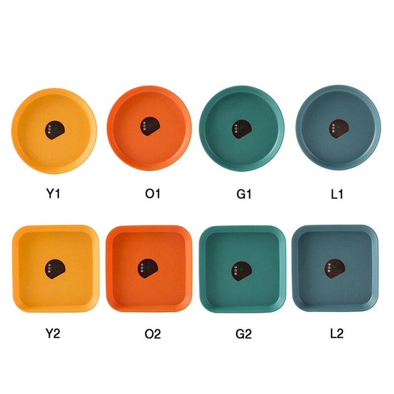 Plastic Plate Cute Children Breakfast Dish 6 Inch Dessert Fruit Snack Plates Cutlery Bowl Tableware Table Garbage Storage Tray