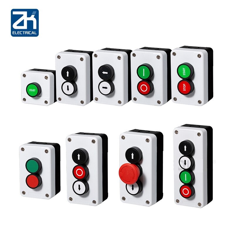 Met Pijl Symbool, Start Stop Zelfsluitende Waterdichte Schakelaar Noodstop Industriële Houvast Control Box