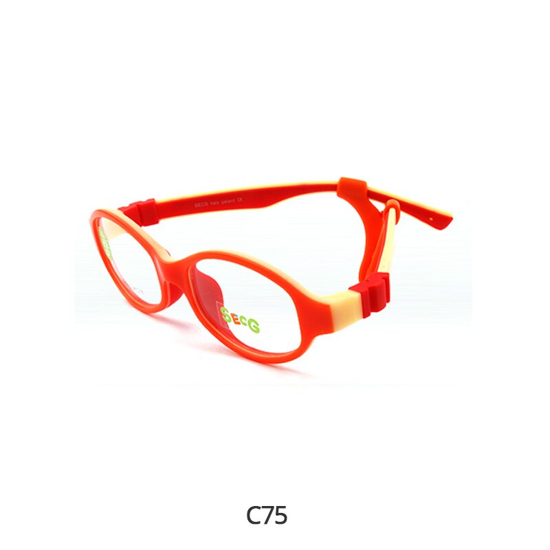 SECG-Montura Flexible y suave para niños, montura de gafas de niño para gafas ópticas: C75