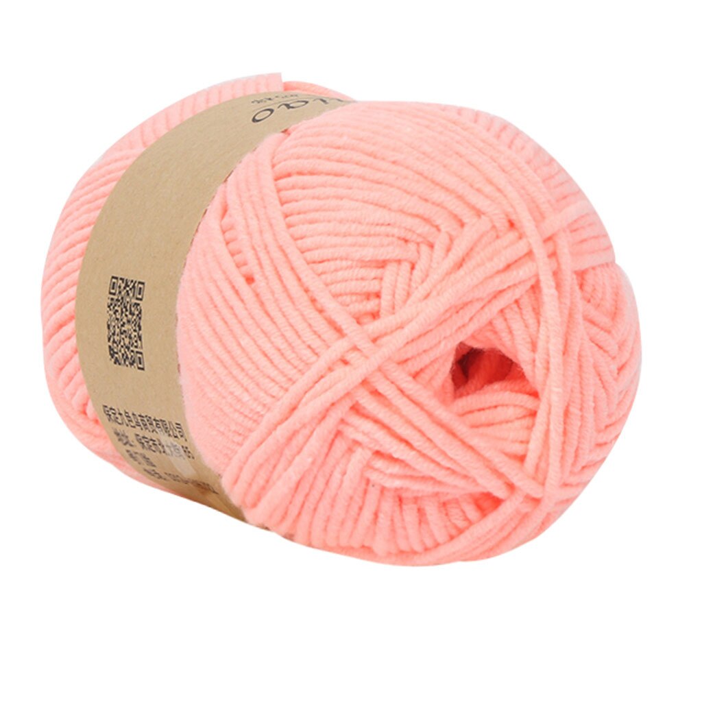 Fil de laine 5 brins de lait et de coton colorés | Bricolage, laine, coton doux, doux, écharpe Crochet épaisse poupée bébé: J