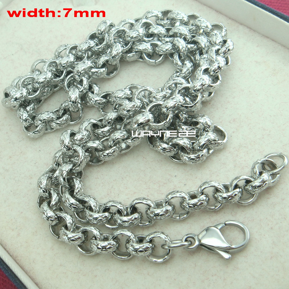 Rvs Rolo Ketting Motorfiets Stijl Armbanden Mode Punk Bangles Sieraden Ketting Armband Voor Mannen: Hot Stamping