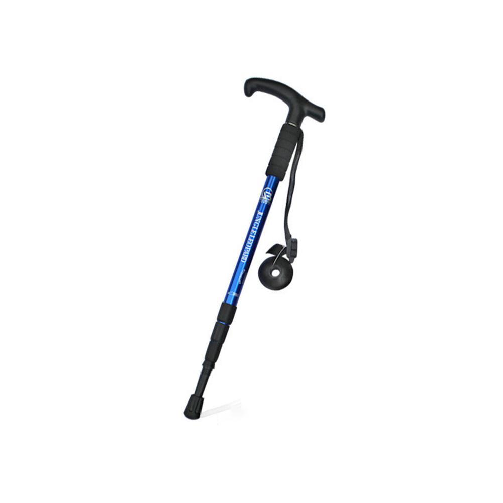 Anti-chok nordic walking sticks teleskopiske vandrestave ultralette vandrestokke med gummispidsbeskyttere: Blå