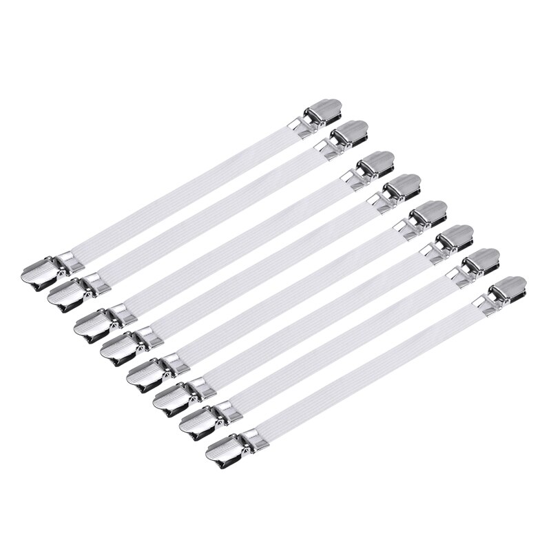 Juego de sábanas y tensores elásticos para cama, juego de sábanas y tabla de planchar con llave, cubiertas para colchas, sujetadores para ropa, 8 unidades