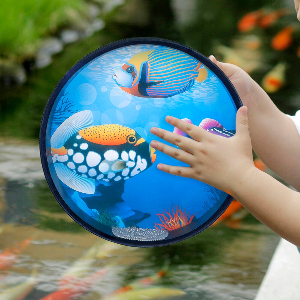 Educational Musical Tambourine Drum Cartoon Ocean Hand Drums Musical Percussion Instruments for Beginners