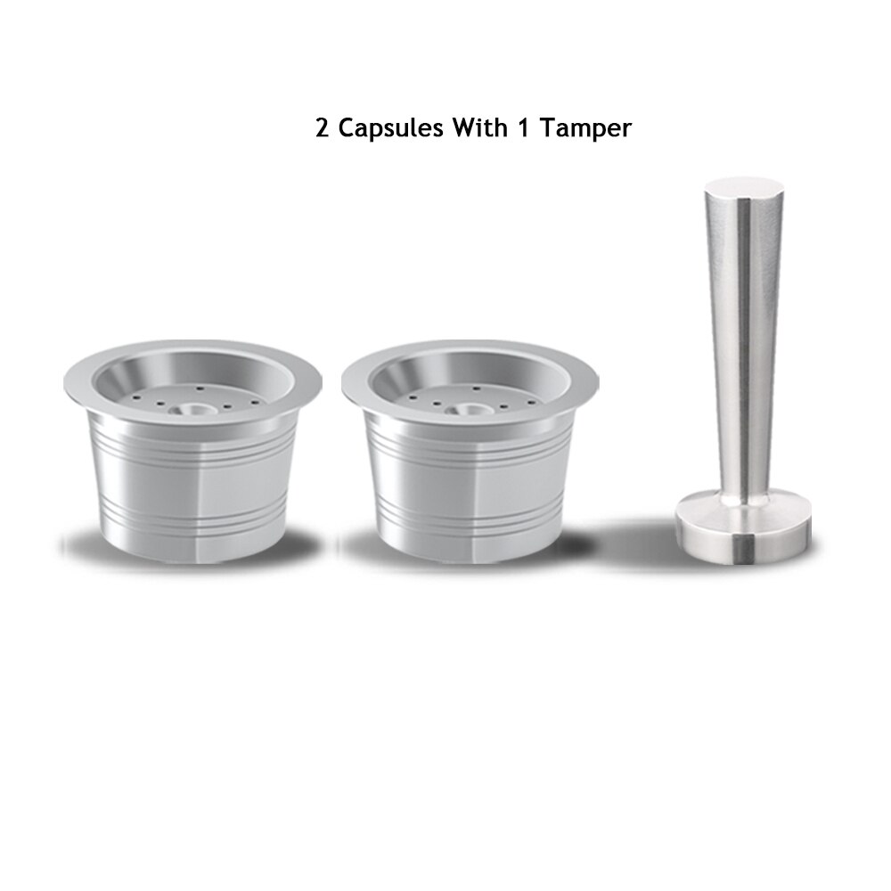 Tchibo Cafissimo Aldi Hervulbare Herbruikbare Koffie Capsule 30 Ml Filters Reutilisable Koffie Capsule Caffitaly Cups Lepel Borstel: 2 Capsules 1 Tamper