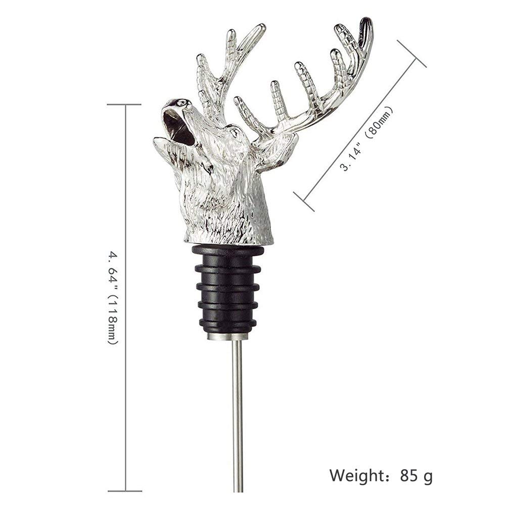 Zinklegering Herten Stag Hoofd Wijn Schenker Unieke Wijnfles Stoppers Wijn Beluchters Bar Gereedschap