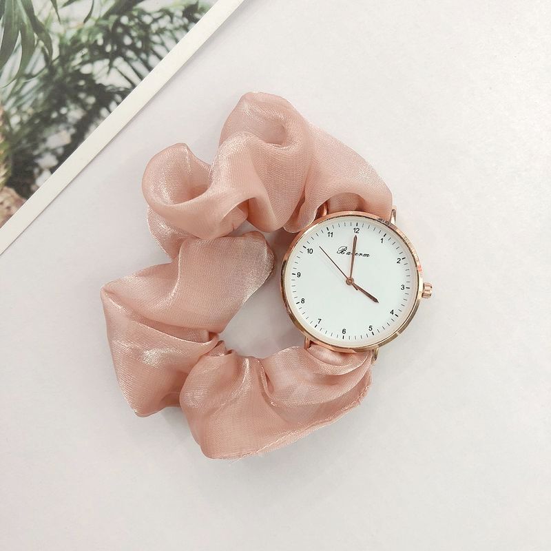Montre numérique créative avec Bracelet en ruban pour fille, petite fée, élégante, sans fermoir: Pink