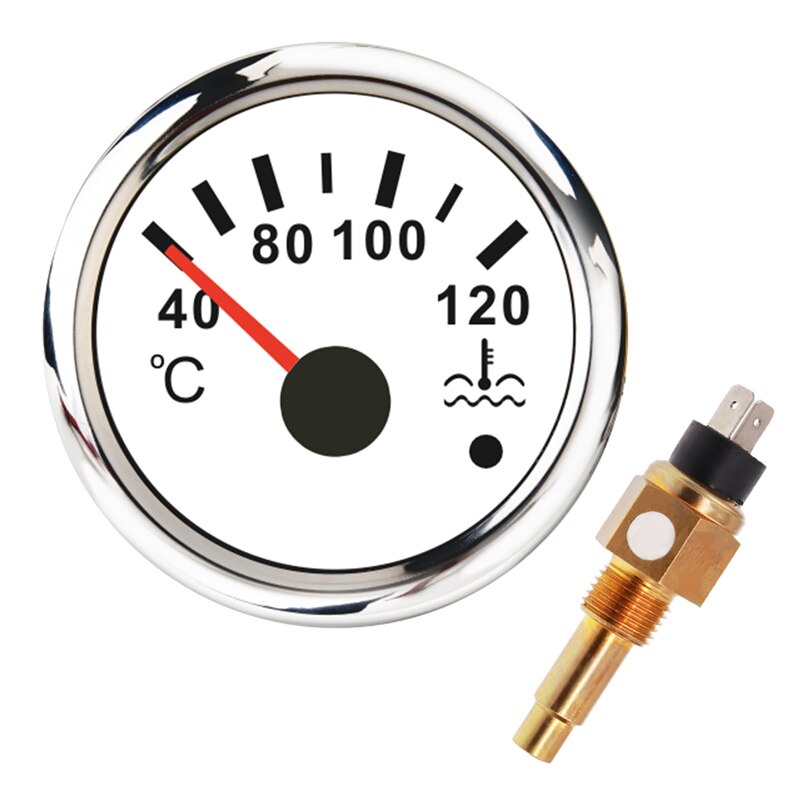 Digital 52mm Water Temp Gauge 40-120℃ With Water Temperature Sensor Sender M16*1.5 Water Temp Meter Indicator For Car Boat: WS-1-sensor