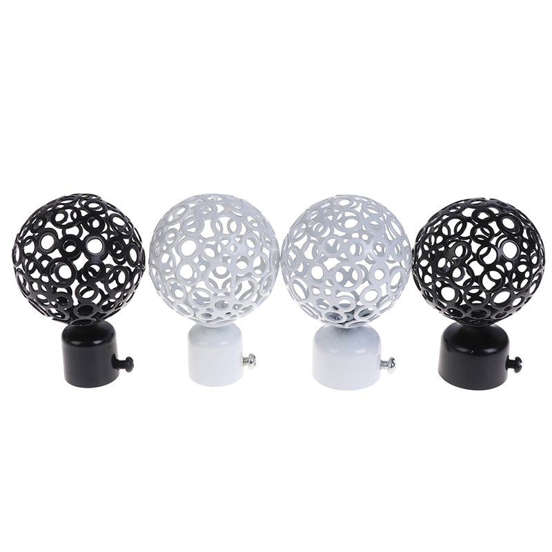 2Pcs Curtain Rod Ends 22mm 28mm Dia Drapery Curtain Rods Iron Ends Caps Finials Accessories