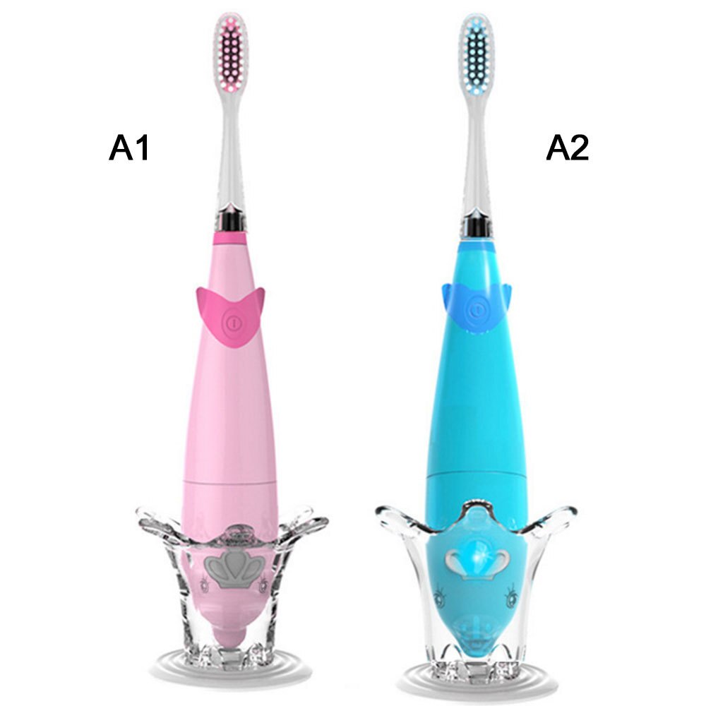 Cepillos de dientes eléctricos Sonic Music para niños, cerdas suaves, limpieza profunda con luz