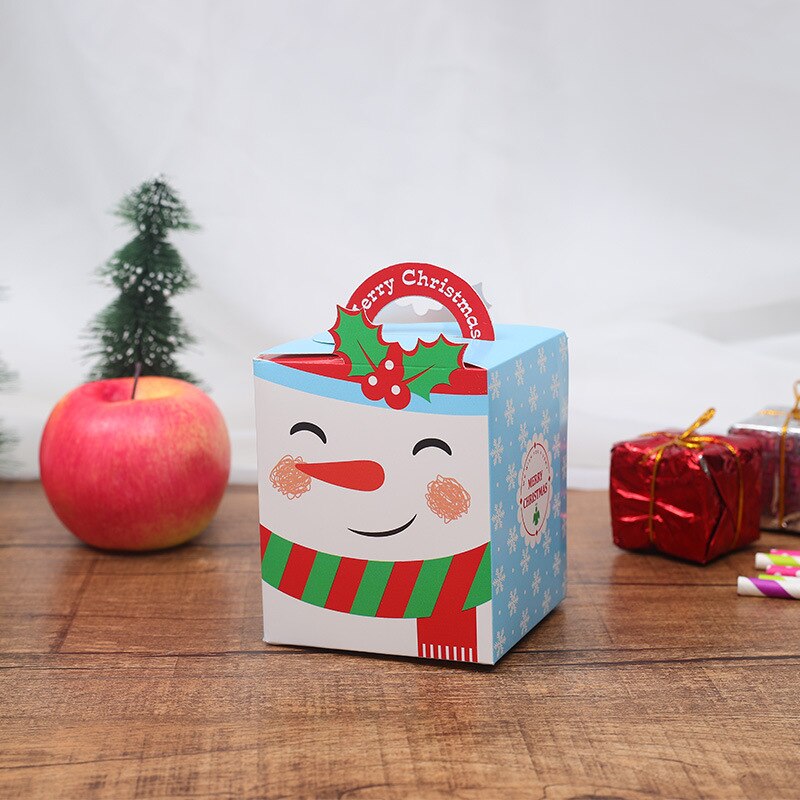 Caja de Apple con dibujos animados, embalaje de Nochebuena, vela de , cera de parafina, manualidades, novedad