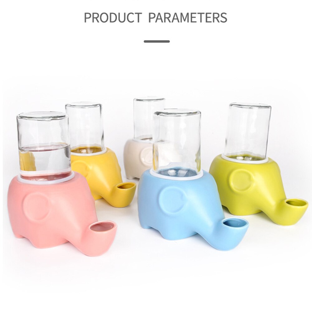 Elephant Shape Pet Cat Kitten No Spill Water Feeder Dispenser Drinking Bowl Cute, Durable, Easy to Use, Automatic Water-Refillin