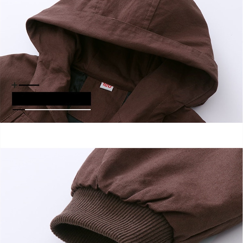 Long modèle décontracté garçons à capuche Trench Coat enfant 4-13 ans automne printemps garçons lettre Trench veste d'extérieur