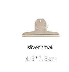 Clip de encuadernación de Clips de papel Retro de Metal dorado plateado de 3 tamaños para archivo de tickets de mensajes fotográficos, material escolar, papelería sl2572: silver small