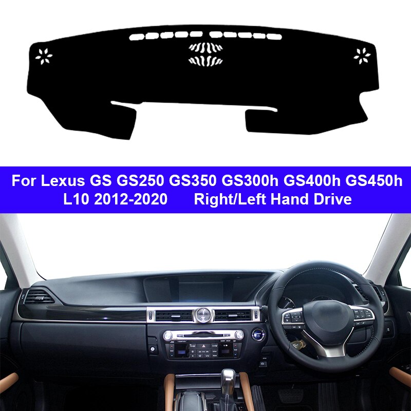Car Inner Dashboard Cover DashMat Carpet For Lexus GS GS250 GS350 GS300h GS400h GS450h L10 - Rug Anti-UV Sun-Shade