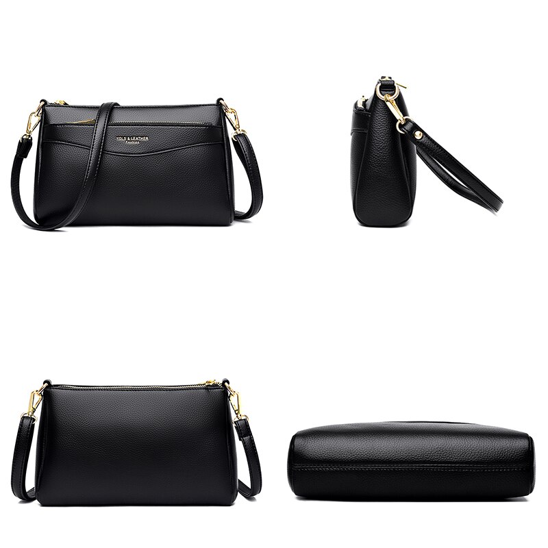 Oude Tang Pu Lederen Schoudertassen Voor Vrouwen Winter Luxe Black Crossbody Sac een Belangrijkste