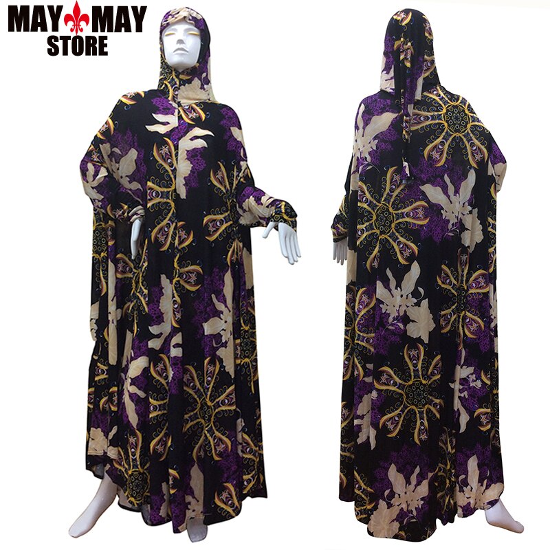 1 Piece Hijab Kaftan Loose Prayer Dress Islamic Prayer Clothes Muslim Female Long Abaya Saudi Arabia Dubai Ramadan high
