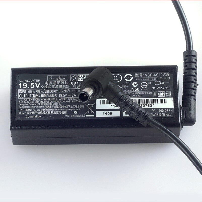19.5V 2A 40W Ac Laptop Adapter Lader Voeding Voor Sony VGP-AC19V39 VGP-AC19V40 VGP-AC19V47 VGP-AC19V57 PA-1400-06SN