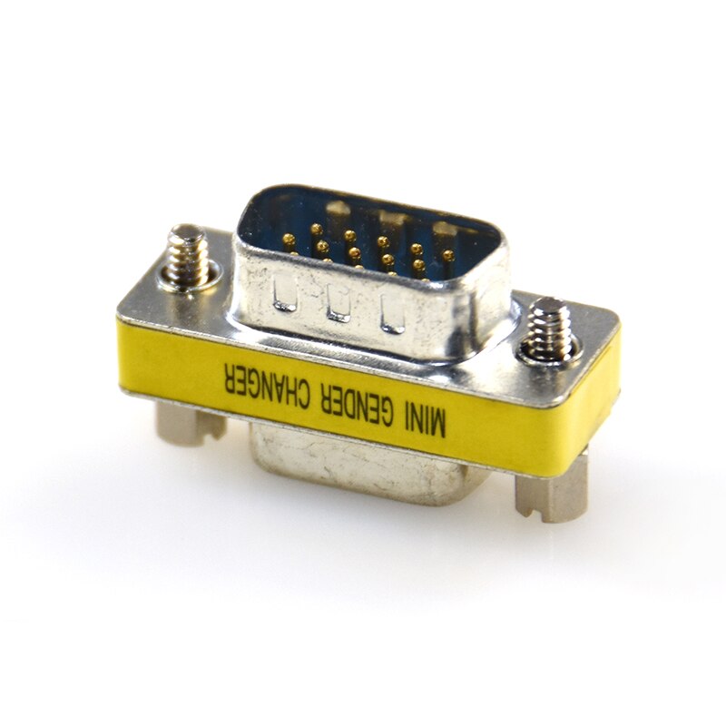 Cabletime 15 Pin VGA SVGA HD15 VGA Male to VGA Female Plug Coupler Mini Gender Changer Adapter Converter Computer Cable2pcs N182