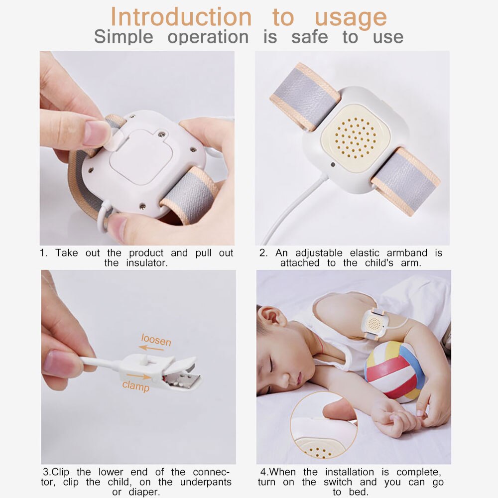 Superior Bed Wetting Alarm Adult Bedwetting Alarming Baby Enuresis Sensor Nocturnal Reminder Arm Wear Household Nursing