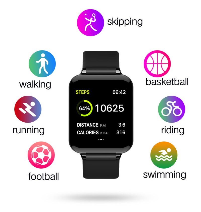 sports smart watch with blood pressure,oxygen bracelet and Fitness, for Samsung A7 A5 A6 A70S A50 A80 A8 Plus A6S A20e M40