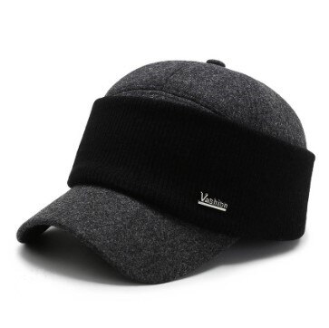 XdanqinX winter men's warm hat thick baseball caps for men earmuffs hats senior dad's hat casual brands hat snapback cap