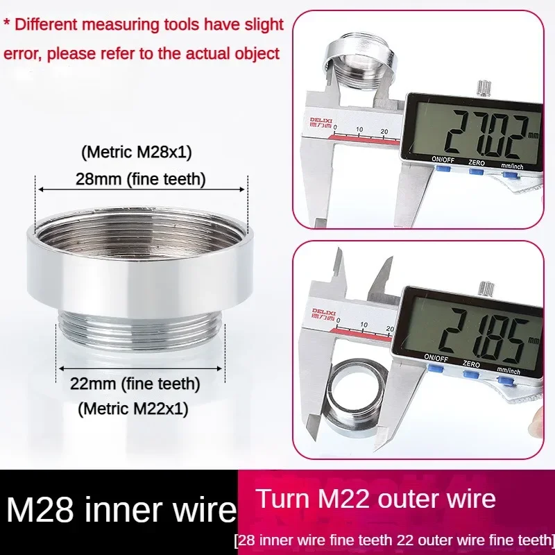 Kranadapter 24 omdreining 16 18 20 22 24 26 28 30 32mm innvendig og utvendig fintannet krankonverteringsgjengetilbehør: Mørk grå