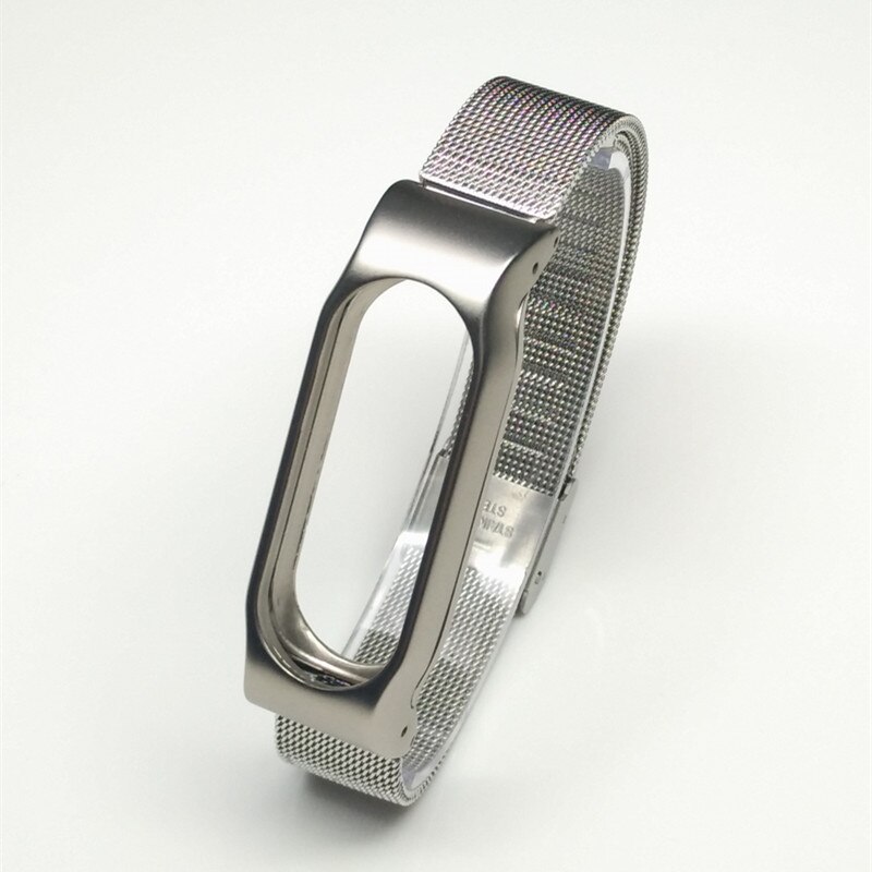 E-ZONE mi Band 2 Metall Strap für Xiao mi mi band 2 Smart Armband Armband: 201-GW Silver