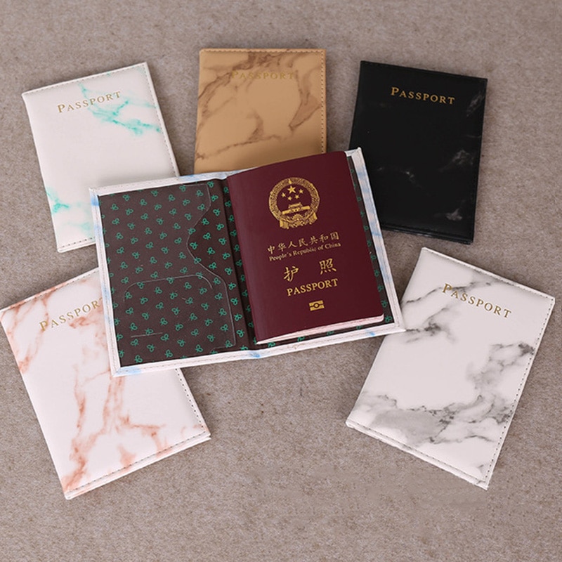 Marble Passport Cover Travel Women PU Leather Travel Cover on The Passport Custom Cover Passport