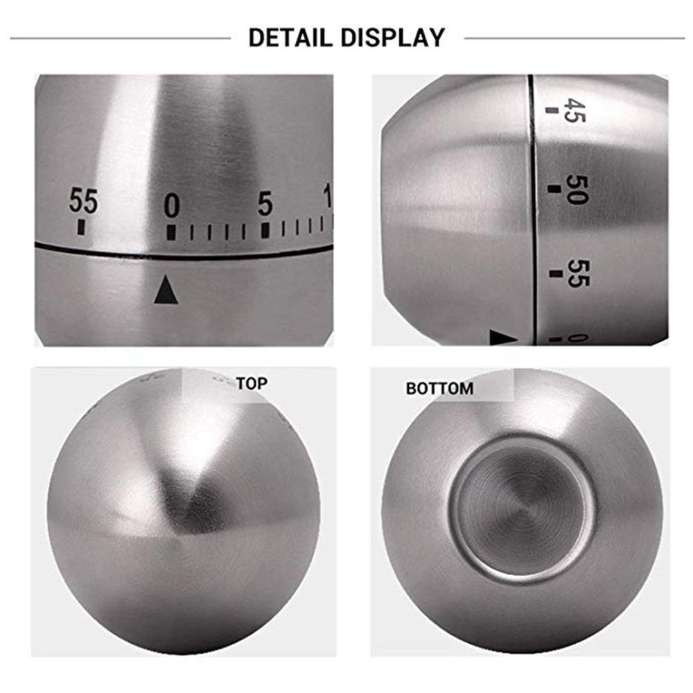 Mechanische Ei Kookwekker Koken Timer Alarm 60 Minuten Rvs Keukengerei Keuken Gadgets Timer