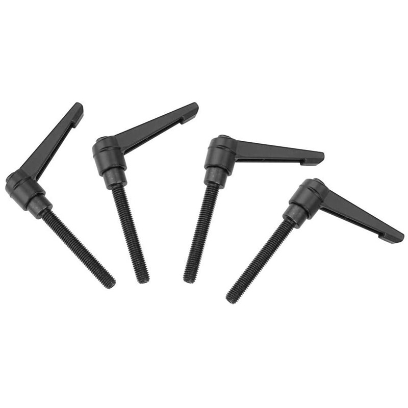 Full-4 Pcs Klem Deurkruk, M8 Rvs Externe Draad Verstelbare Handvat Machine Handvat, zwart (40 Mm): Default Title