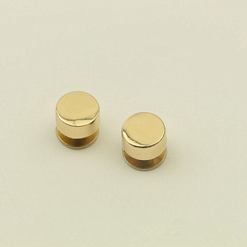 10pcs 10*5mm Handtas Bodem Beschermen Voeten Nagel Emmer Vorm Platte Studs Schroef Terug Spikes Klinknagels Lederen craft Bag Purse Decor: light gold